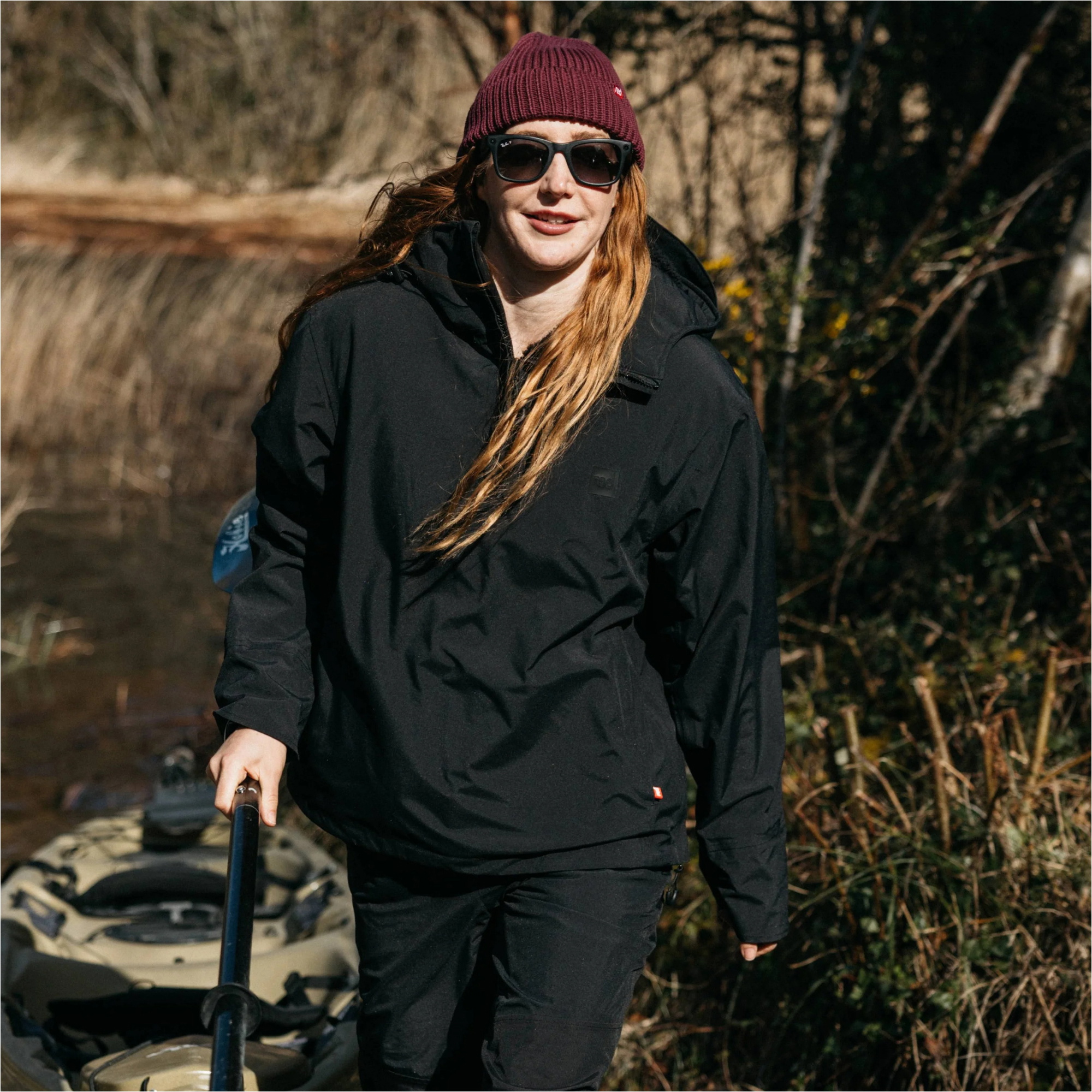 2026 Red Paddle Co Womens EVO Pro Waterproof Insulated Half Zip Jacket 005-009-007-0029 - Stealth Black